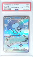 V1940: 2024: Mew EX: 232/091: Special Illustration Rare: Paf En: PSA: 10: GEM MT: 101926611
